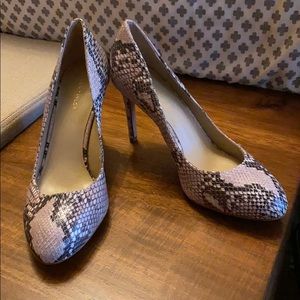 Ann Taylor | Heels in snakeskin print leather 🐍
